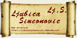 Ljubica Simeonović vizit kartica